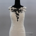 sleeveless Crystal Lace Luxury Mermaid Bridal long cinderella bride Wedding Dress with long train